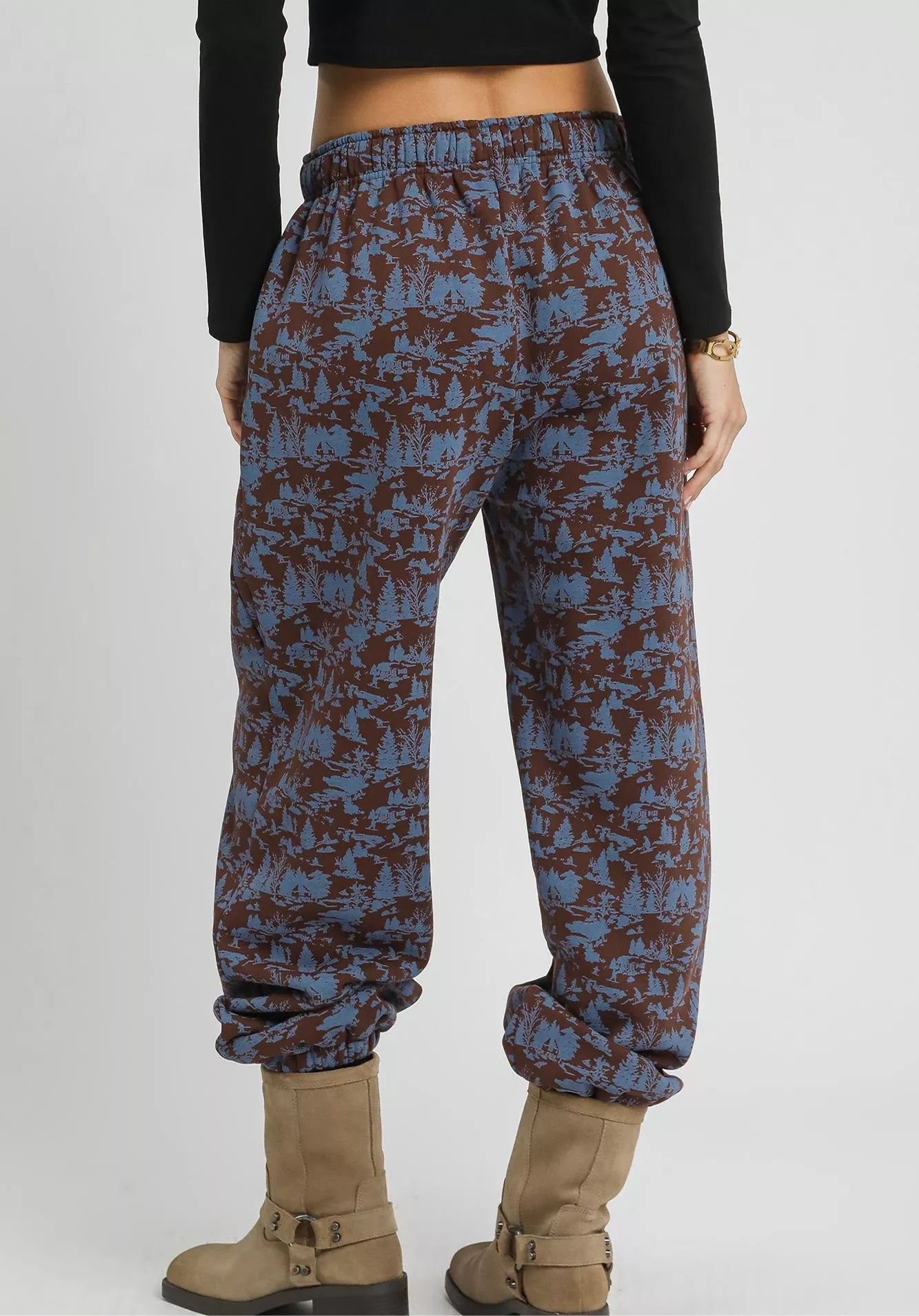 Scenic Print Casual Sweatpants
