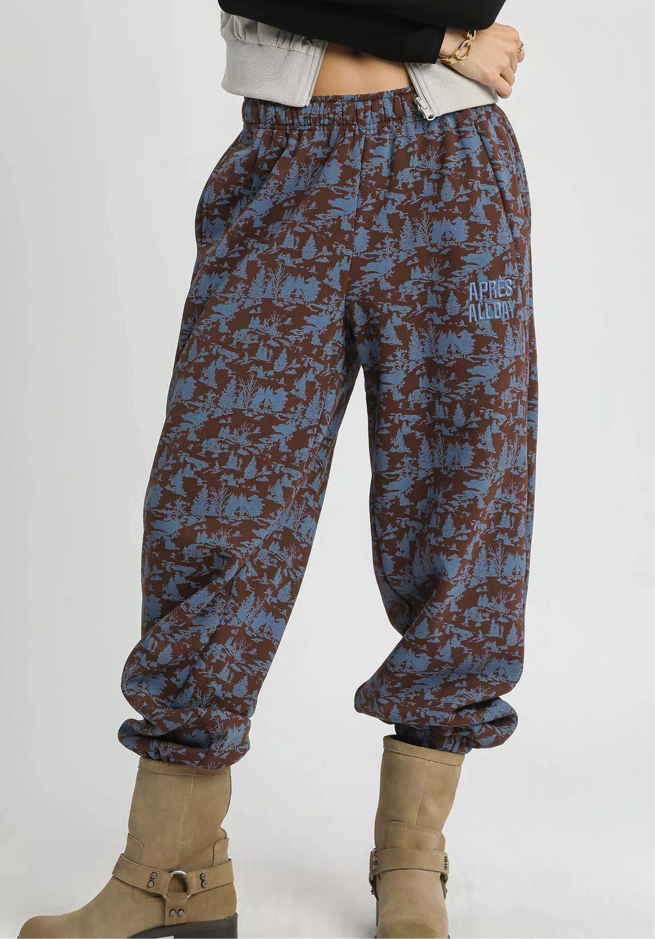 Scenic Print Casual Sweatpants