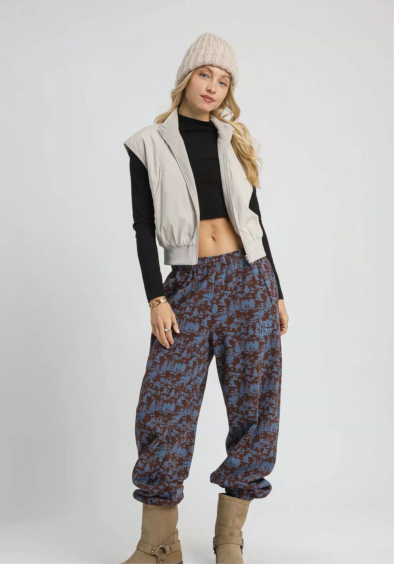 Scenic Print Casual Sweatpants