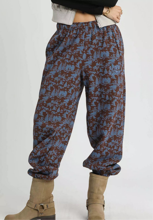 Scenic Print Casual Sweatpants