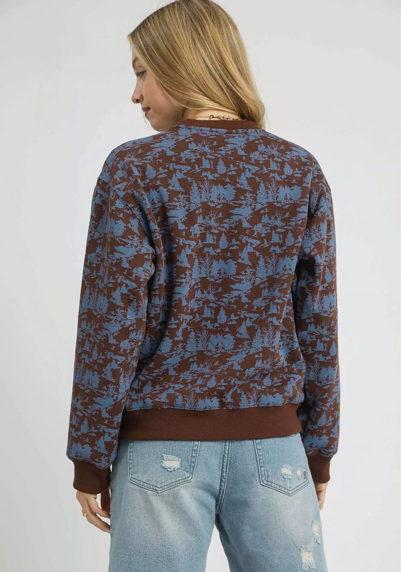 APRES ALL DAY Print Cropped Sweatshirt